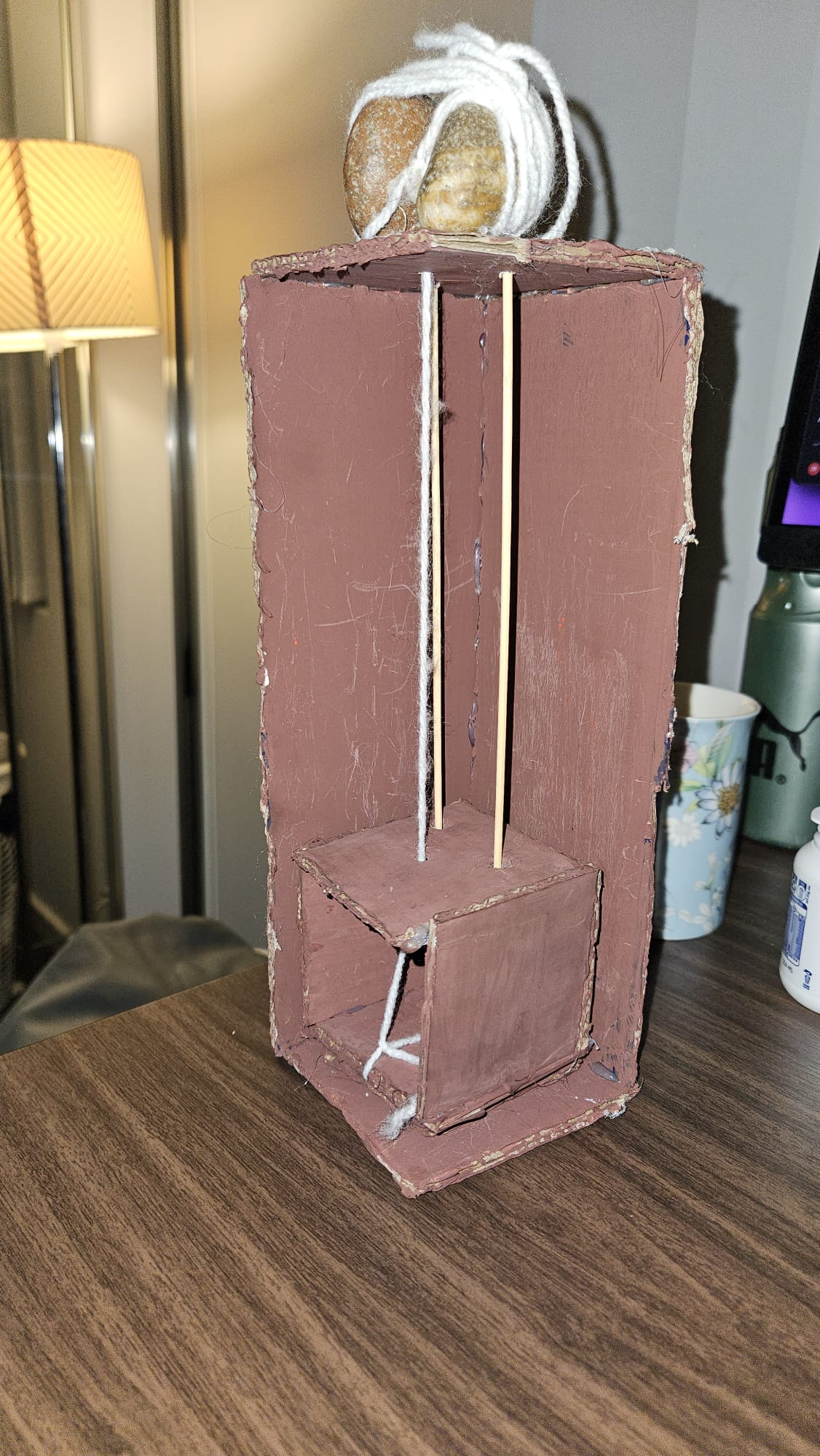 Real photo of finished gravity tower